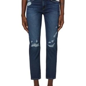 Hudson  Nico Mid Rise Straight Cropped Jeans 33